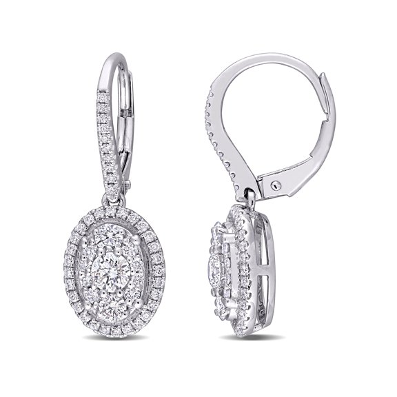 Everly Women's Diamond 10k White Gold Earrings