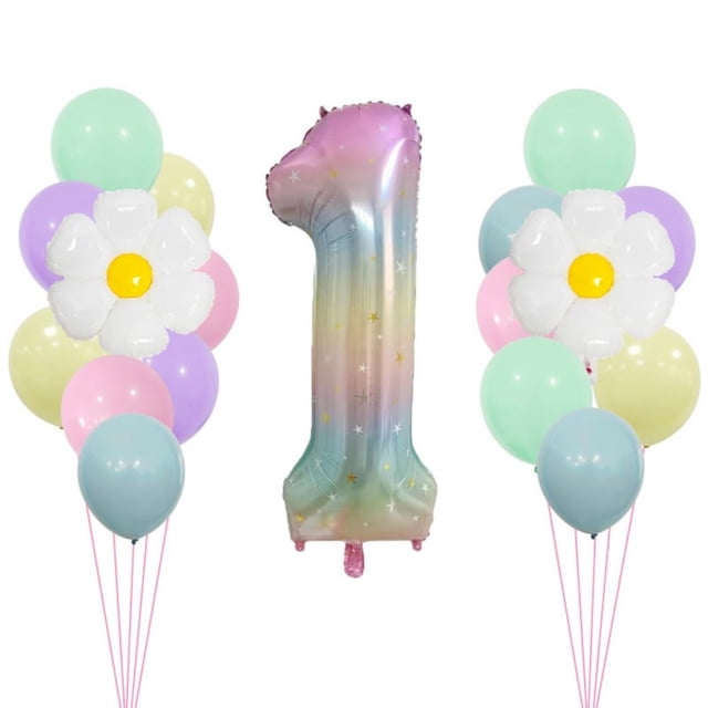 Globo para decoración de fiesta HAUCIAJEIN Daisy, primer cumpleaños