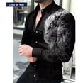 thumbnail image 3 of Camisa Casual De Manga Larga Con Estampado Animal, 3 of 6