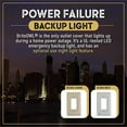 thumbnail image 6 of Pack of 3 briteOWL Power Failure LED Light Up Outlet Cover, Unaffected by Electrical Outage, Decora Cream, 6 of 10