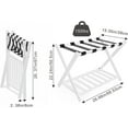thumbnail image 6 of Luggage Rack, Folding Luggage Rack for Guest Room, Bamboo Suitcase Stand with Unique Magnetic Locking, Luggage Stand with Storage Shelf for Hotel, Bedroom, Guest Room, White,, 6 of 8