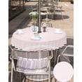 thumbnail image 4 of Farmhouse Navy Blue White Striped Outdoor Tablecloth - 60x84 Inch Rectangle Dining Table Cover, Modern Stripes Waterproof Outdoor Table Cloth with Umbrella Hole & Zipper for Picnic/Patio, 4 of 5