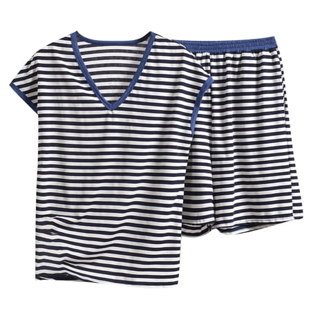 Plus Size Women s Beach Shorts - Elastic Waist Knee Length Casual Shorts with Pockets (S-XXXL 7 Colors) | Hontri | Women s Shorts Short Sleeves Casual Two Piece Pajamas Casual (Blue | 4XL)