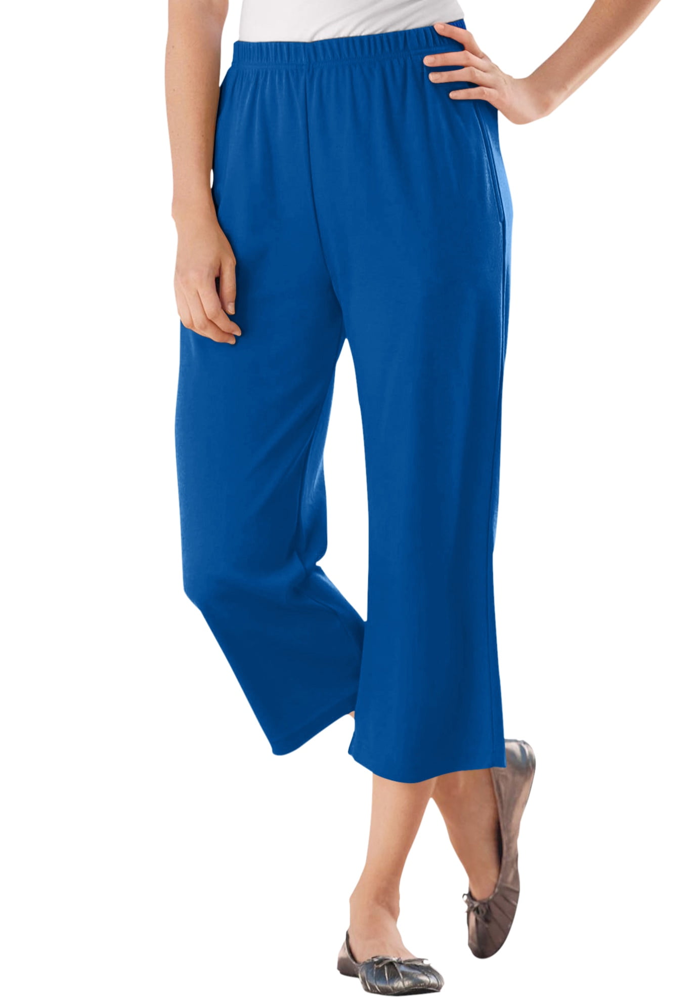 Woman Within Woman Within Women's Plus Size 7Day Knit Capri Pants