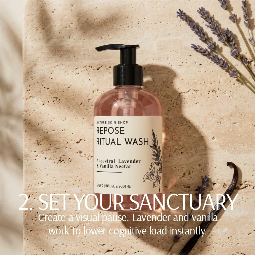 Nature Skin Shop Sleep Time Shower Gel Calming Nighttime Body Wash Sulfate Free 16 oz
