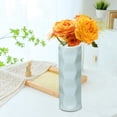 thumbnail image 3 of Wave-Designed Plastic Vase - Modern Minimalist Shatterproof Flower Pot for Home Decor, Durable Container for Dry & Wet Flower Arrangements, Sleek Home Office Desktop Accent, 7.9*2.8in, Green, 3 of 7