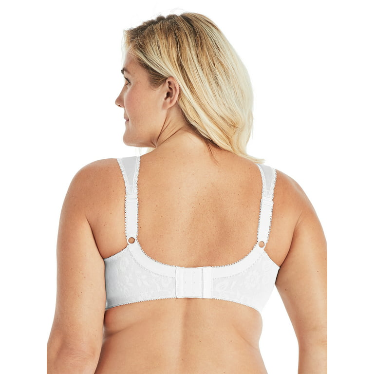 PLAYTEX Women's Plus Size 18 Hour Front-Close Wireless Bra with Flex Back  4695-48 DD, White at  Women's Clothing store: Bras