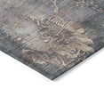 thumbnail image 3 of Addison Rugs Chantille Indoor/Outdoor Transitional Floral Gray Machine Washable Round Rug, 8' x 8', 3 of 7