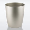 thumbnail image 5 of iDesign Round Bathroom Trash Can, 1.5 Gallon Steel Open Top Garbage Bin, Satin, 5 of 7