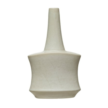 Bloomingville Stoneware Vase with Reactive Glaze, Matte White