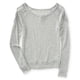 thumbnail image 2 of Camiseta Aeropostale Adornada Con Hombros De Encaje Para Mujer Gris XS, 2 of 2