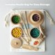 thumbnail image 4 of Herramientas sensoriales de Ginkgo azul  Juguetes Waldorf de aprendizaje de habilidades motoras finas Montessori para niños pequeños y niños, juego de simulación  Juego de cocina de madera de 9 piez, 4 of 5