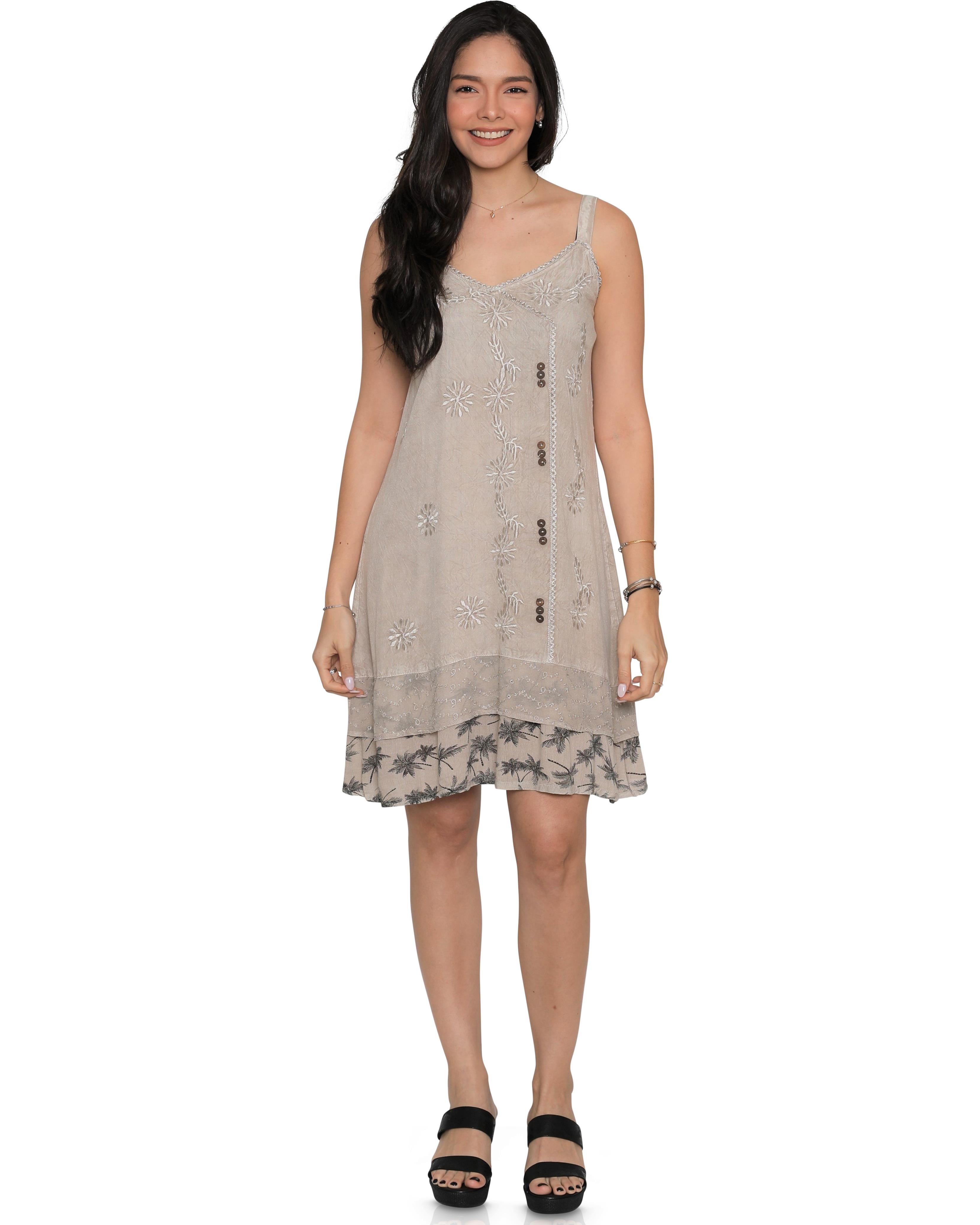 Raya Sun - Raya Sun Women's Cotton Dress Missy Fun Print Sleeveless