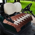 thumbnail image 2 of Golf Cart Seat Covers for 2 Seater, American Football Laces Soft Microfiber Cart Seat Towel Blanket, Classic Rugby Sports Absorbent Breathable Non Slip Bench Seats Protector for Golf Course 51"x31", 2 of 9