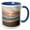 Blue/White, variant on 3drose, Usa, California, Point Reyes Seashore, Point Reyes Beach Sunset, 11oz Two-tone Yellow Mug