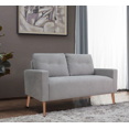 thumbnail image 2 of Lacoo Mid-Century Loveseat Button Tufted 2 Seater Sofa, Gray, 2 of 9