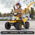 thumbnail image 4 of TOKTOO 6V 7Ah Powered Ride on ATV Toys, Electric Kids Car, 4 Wheeler Ride on Car w/ Music Player, Toddler Car for Boys Girls Aged 1-3 Years, Yellow, 4 of 8