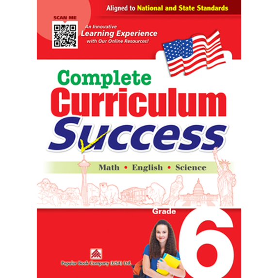 Pre-Owned Complete Curriculum Success Grade 6 - Learning Workbook for Sixth Grade Students - English, Math and Science Activities Children Book (Paperback) 1942830459 9781942830450