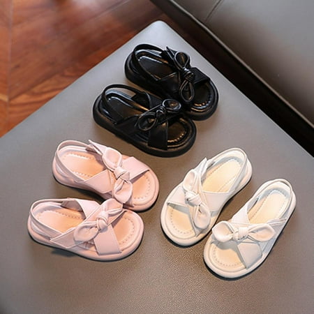 

Kids Baby Girls Sandals Bowknot Non-slip Outdoor Toddler Summer Sandals First Walkers Shoes