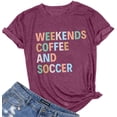 thumbnail image 1 of Camiseta KIDDAD Weekends Coffee Soccer Mom de Manga Corta, 1 of 6