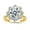 Yellow Gold, variant on BAGUTTA PAVONE 3CT Flower Moissanite Engagement Rings for Women. Women's 925 Sterling Silver Big Flower Shaped Engagement Moissanite Ring, Brilliant Wedding Bands Moissanite Halo Rings Size 6