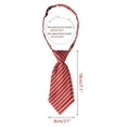 thumbnail image 2 of INSPIRE CHIC Cute Uniform Tie Pre-tied Striped Short Ties for Women School Casual Red White One Size, 2 of 6