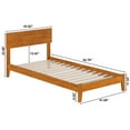 thumbnail image 6 of Richmond Full Solid Wood Low Profile Platform Bed in Light Toffee, 6 of 10