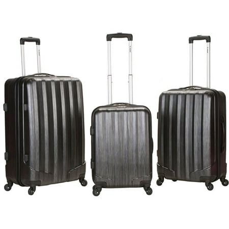 Rockland Luggage 3-Piece Metallic ABS Spinning Luggage Set - 0