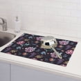 thumbnail image 6 of Sikiie Roses Flowers Dish Drying Mat, Kitchen Counter Mat, Self Drying Mat for Kitchen Counter Dish Drying Pad ,for Dishes, Utensils, Pots and Pans（24" x 18"）, 6 of 7