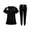 Black-A#200526NN, variant on Hearthz Scrub Set Women Stretch Nursing Uniform Top & Jogger Pant Plus Size Scrub Suit Medical Uniform with Pocket