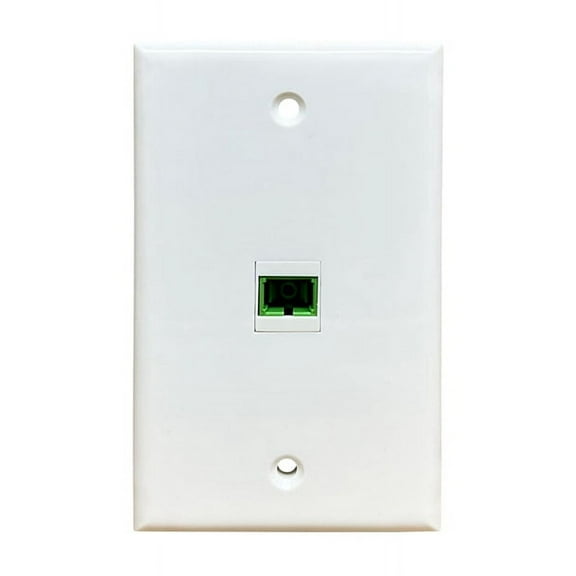 1 Port Fiber Wall Plate SC Simplex Fiber Optic Wall Plate Optical Wall Plate Without 1-Gang Mounting Bracket,B,White