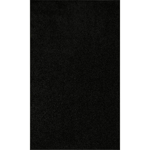 Ambiant Saturn Collection Solid Color Area Rugs Chocolate - 24" x 48" Half Round