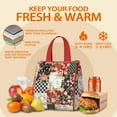 thumbnail image 5 of Pioneer Flower Floral Print Pattern Insulated Lunch Bag for Women & Adults,Large Portable Soft Cooler Lunch Bag,Thermal Food Storage Tote with Pearl Cotton,8.66L,8.75x5.75x9.5 Inch, 5 of 6