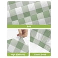 thumbnail image 4 of Sage Green Checkered Bar Stool Covers Set of 6, Farmhouse Buffalo Plaid Stretch Washable Bar Chair Covers with Backs, Removable Pub Counter Height Chair Cover for Kitchen Dining Room Cafe, 4 of 7