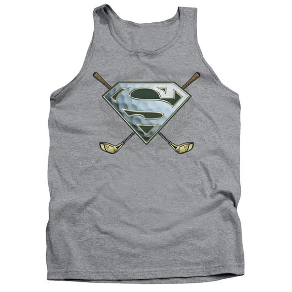Superman Fore! Adult Tank Top Athletic Heather