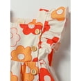 thumbnail image 6 of vera natura Baby Girls 2Pcs Summer Outfits Ruffle Sleeveless Floral Print Romper Dress + Headband Set Clothes, 6 of 9