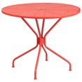 thumbnail image 1 of 35.25'' Round Gold Indoor-Outdoor Steel Patio Table, 1 of 8