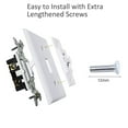 thumbnail image 2 of Light Switch Guard, Wall Switch Guards Plate Covers [2 Pack], Keep Light Switch On Or Off, Protects Your Lights Or Circuits From Accidentally Being Turned On Or Off, White, 2 of 5