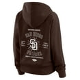 thumbnail image 3 of Women's WEAR by Erin Andrews Brown San Diego Padres Vintage Full-Zip Raglan Hoodie, 3 of 5