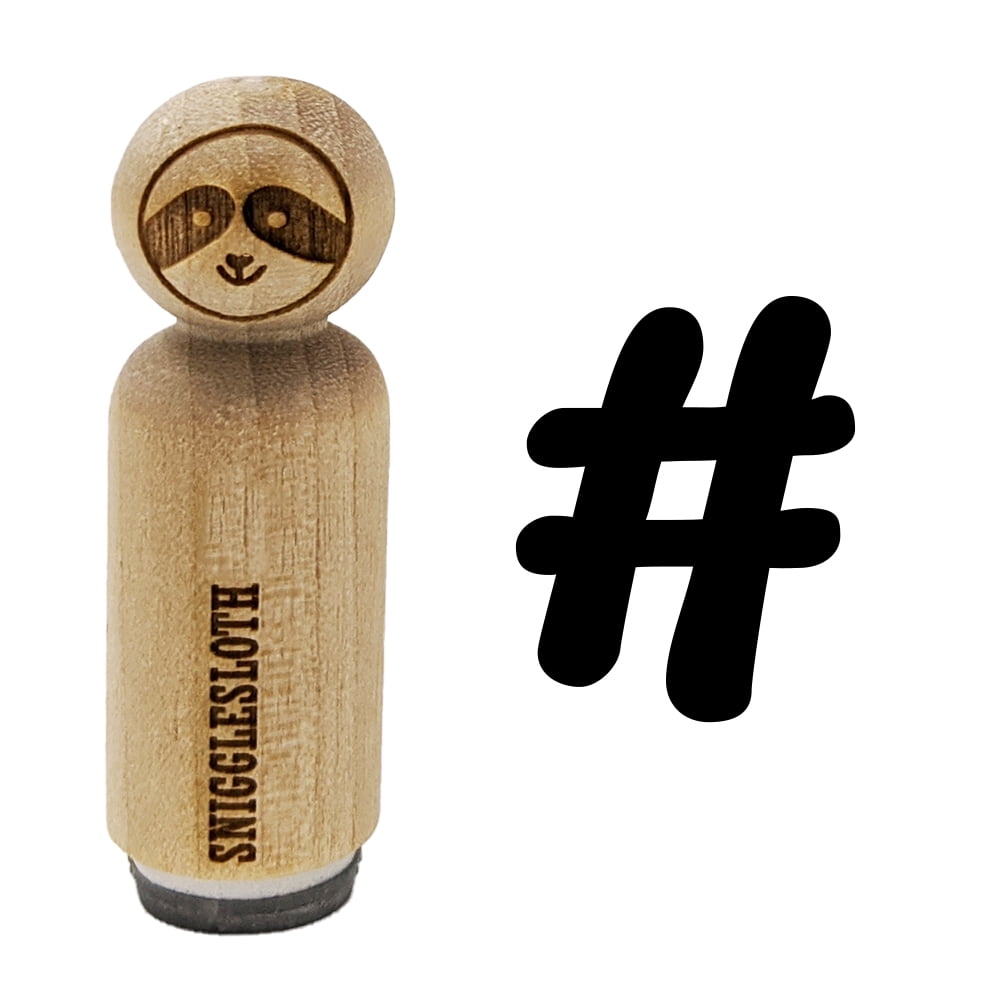 Hashtag Number Sign Rubber Stamp for Scrapbooking Crafting Stamping