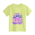 thumbnail image 5 of Staki Toddler Halloween Tshirt Girls Halloween Shirt T-Shirt Fall Cotton Short Sleeve Tees(Light Yellow,2-3 Years), 5 of 5