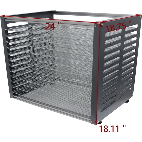 12 Layers  Desktop Paced Push-type Drying Rack for Silk Screen Printing