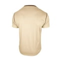 thumbnail image 5 of ZunFeo Mens Short Sleeve Henley Shirt Casual Button Placket Tee Soft 100% Cotton Big and Tall Sizes S-3XL Beige with Contrast Shoulder Seam Accents,Size 3XL, 5 of 6