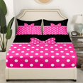 thumbnail image 3 of Erosebridal Polka Dot Bed Sheets Set Full Size, Kawaii Bowknot Bed Sheets Full, Princess Style Decor 4pcs, 3 of 7