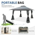 thumbnail image 4 of JOIVI 13'x13’Patio Gazebo, Outdoor Pop up Gazebo, Canopy Gazebo Tent Shelter with Mosquito Netting, Gray, 4 of 8