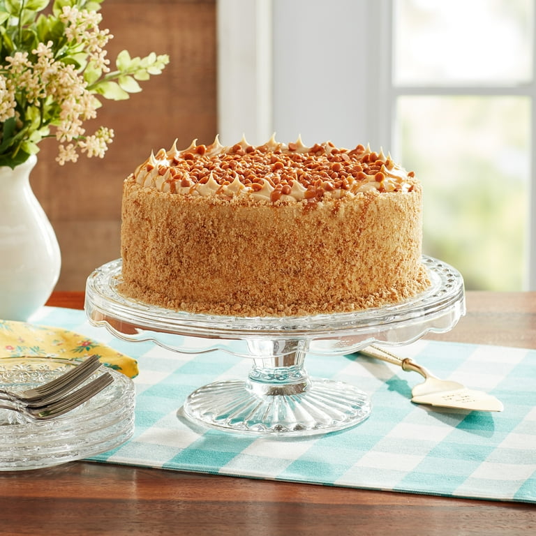 The Pioneer Woman 10.25 in Round Glass Cake Stand Clear