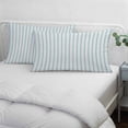 thumbnail image 4 of Blue Striped Pillow Covers 16"x24", Blue White Stripes Farmhouse Soft Brushed Microfiber Breathable Throw Pillow Covers, Decorative Pillowcase with Zipper for Couch Sofa Bedroom Living Room, 4 of 9