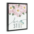 thumbnail image 4 of Stupell Industries Be Still with Florals Religious Painting Black Floater Framed Art Print Wall Art, 17 x 21, 4 of 10