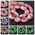 thumbnail image 2 of U8MO 10pcs 12mm~14mm Millefiori Lampwork Glass Loose Crafts Beads lot Jewelry Making-#3 Purple, 2 of 4