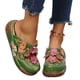 thumbnail image 2 of Amzcrzy Zapatos de mujer,Zapatos de mujer,Zapatillas de mujer, Sandalias de cuña vintage con costuras florales dimensionales retro para mujer Sandalias Mujer Zapatillas De Casa, 2 of 9